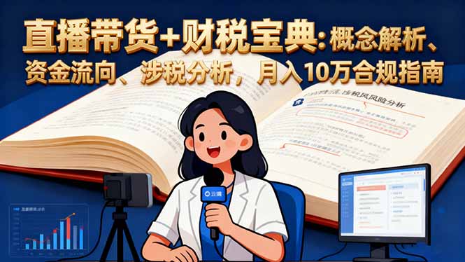 直播带货+财税宝典:概念解析、资金流向、涉税分析,月入10万合规指南-摇钱树